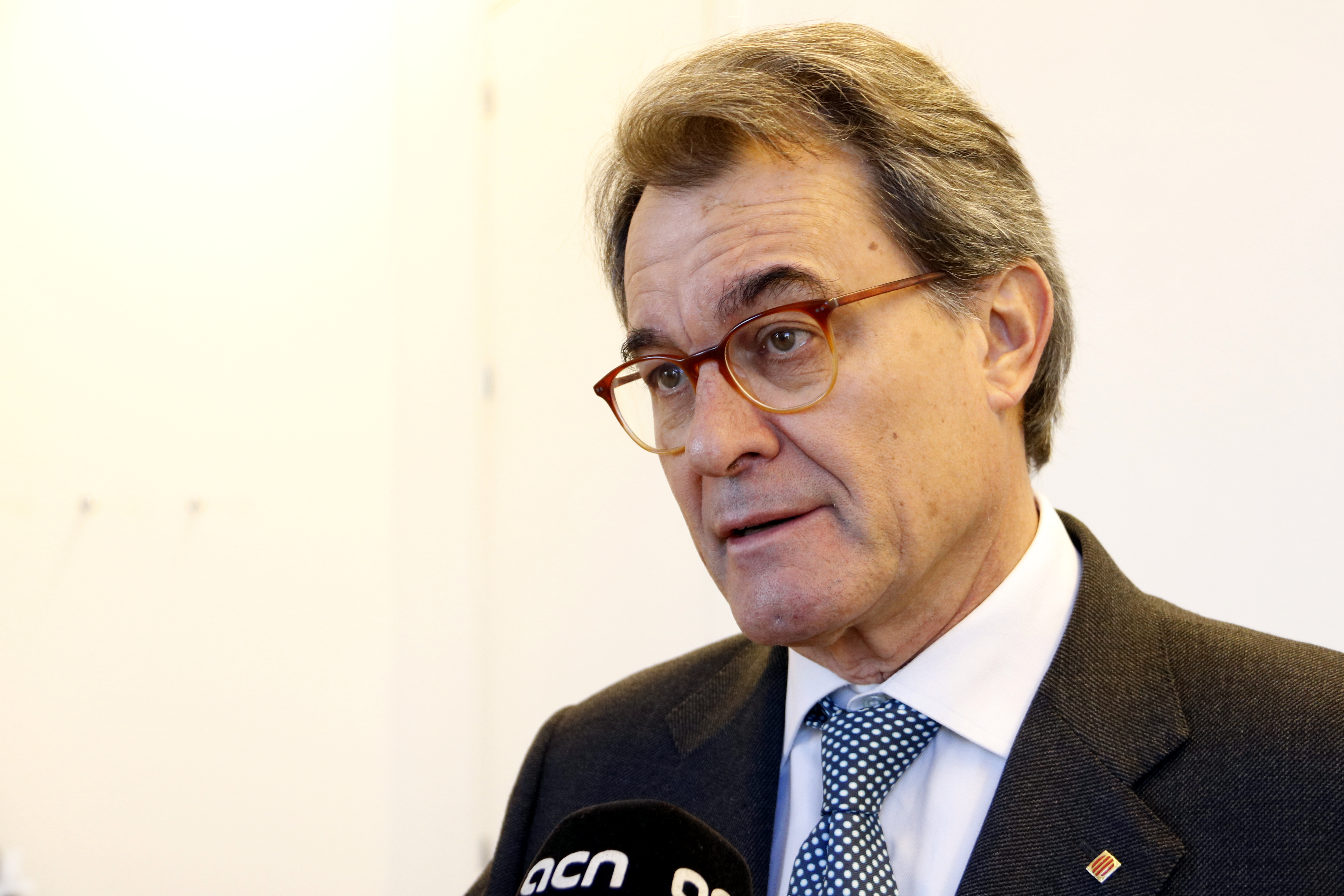 Former Convergència leader Artur Mas reacts to the 'Palau' Case sentencing in statements to the Catalan News Agency (ACN) on January 15 2018 (by Josep Ramon Torné)