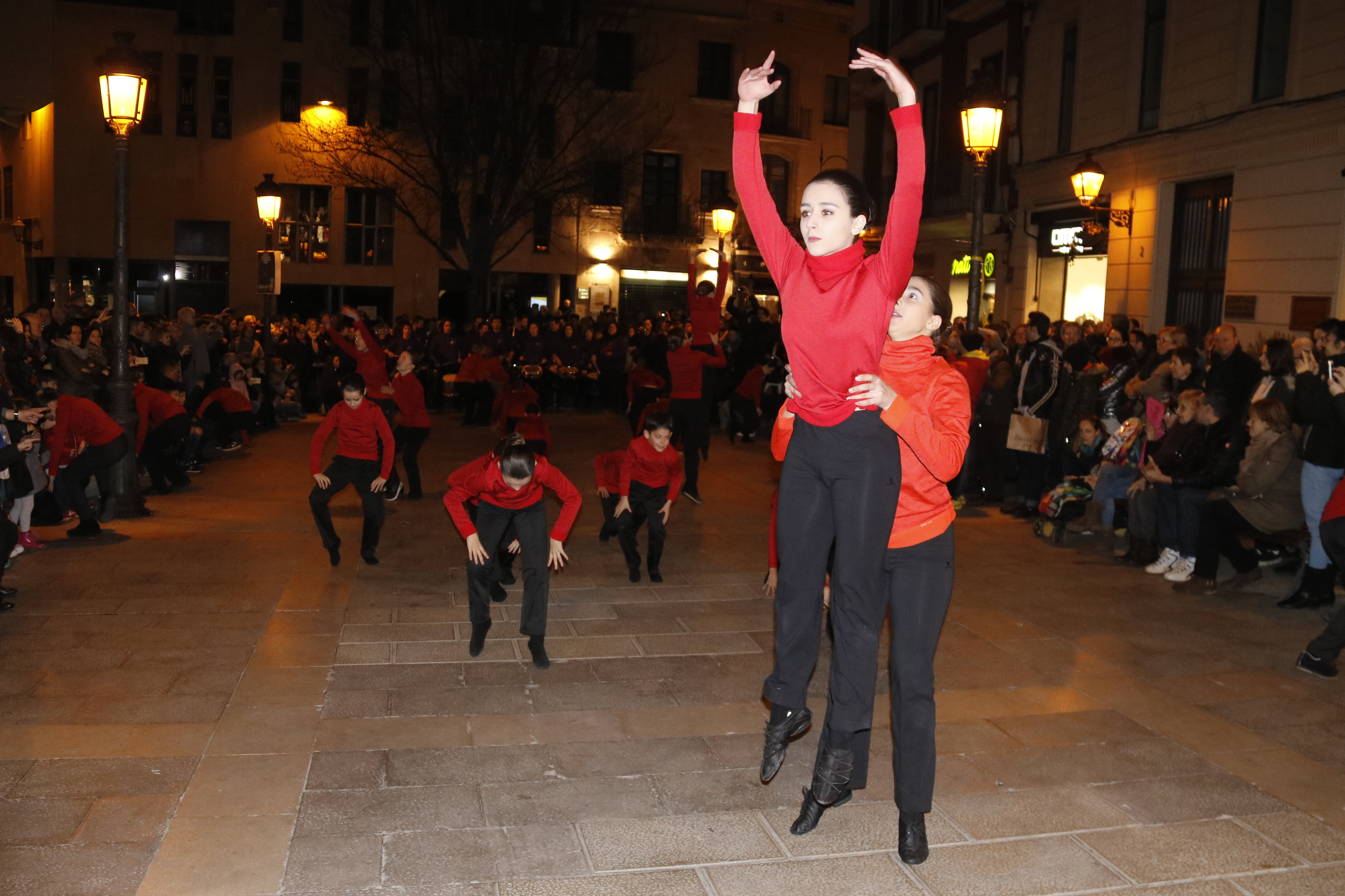 A dance performance in the street of Manresa for its inauguration as the Catalan culture capital of 2018 on January 20 (by Jordi Pujolar) 