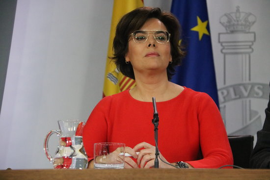 The Spanish vice president, Soraya Sáenz de Santamaría, on Friday January 26, 2018 (by Tània Tàpia)