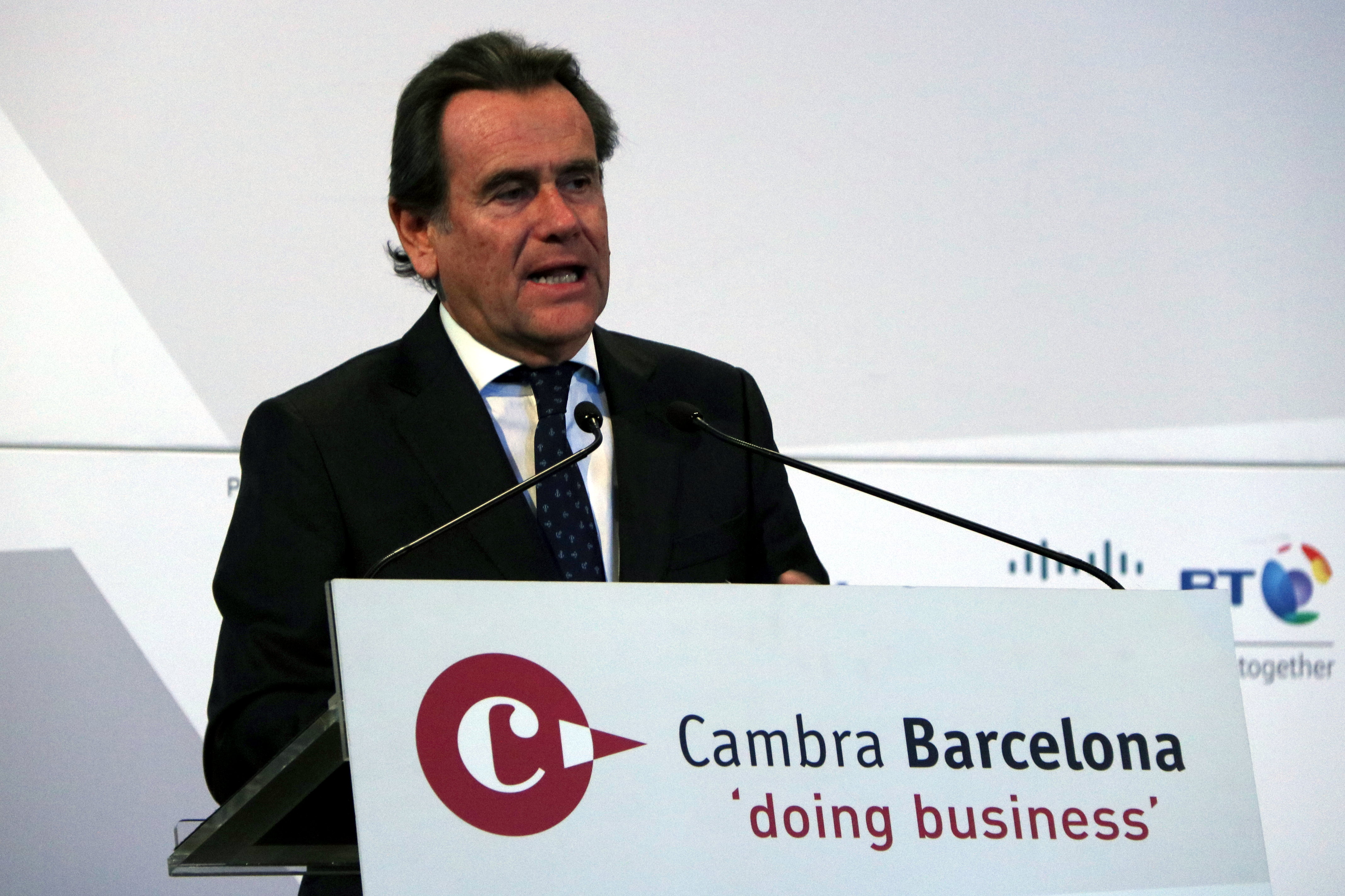 Sixte Cambra, president of the Port of Barcelona, speaking on Wednesday (by ACN)