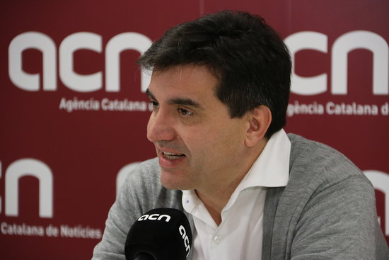 The spokesperson for ERC, Sergi Sabrià, during the interview with the Catalan News Agency (by ACN)