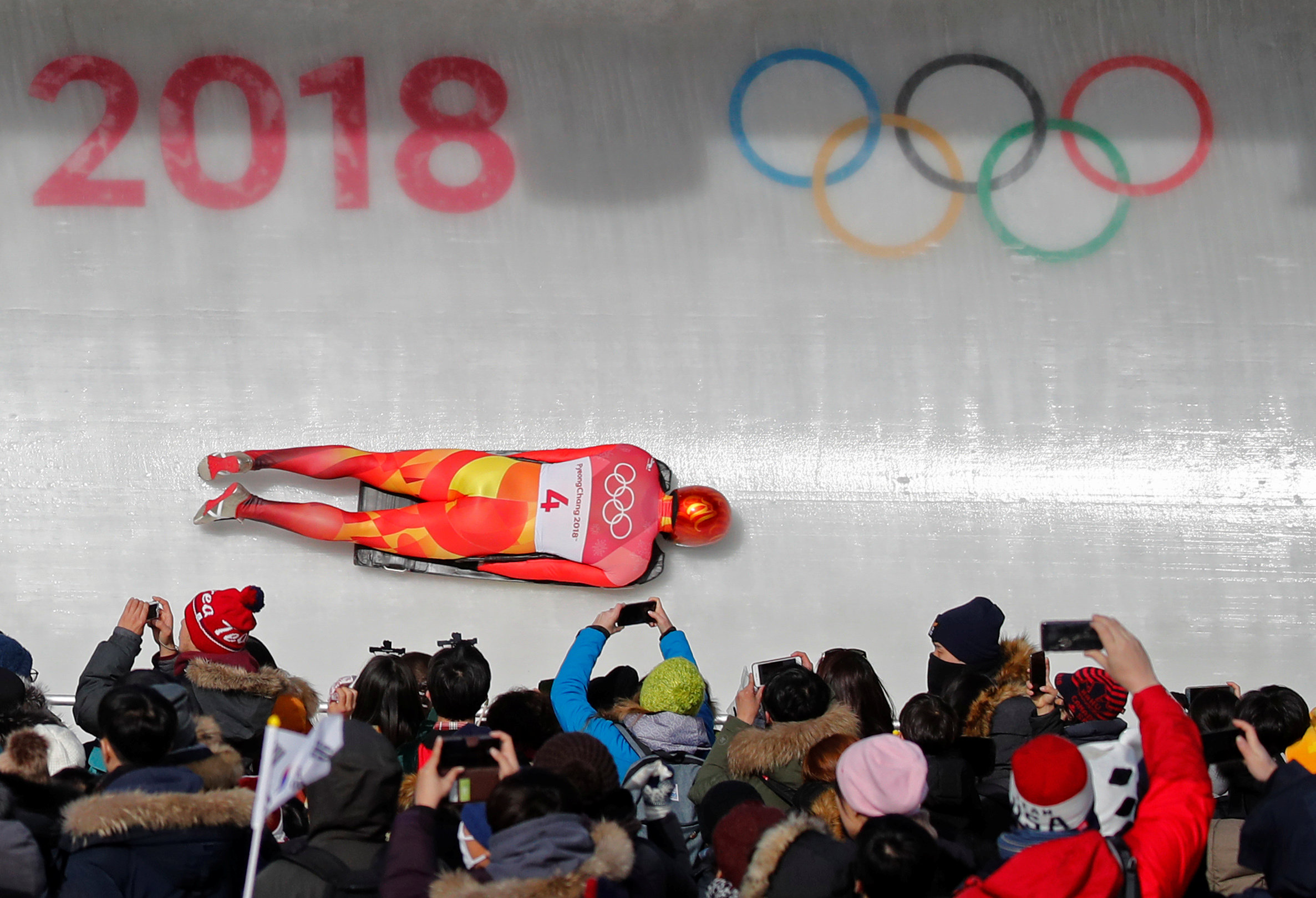 Skeleton racer Ander Mirambell competes in the 2018 Winter Olympics (by ACN)