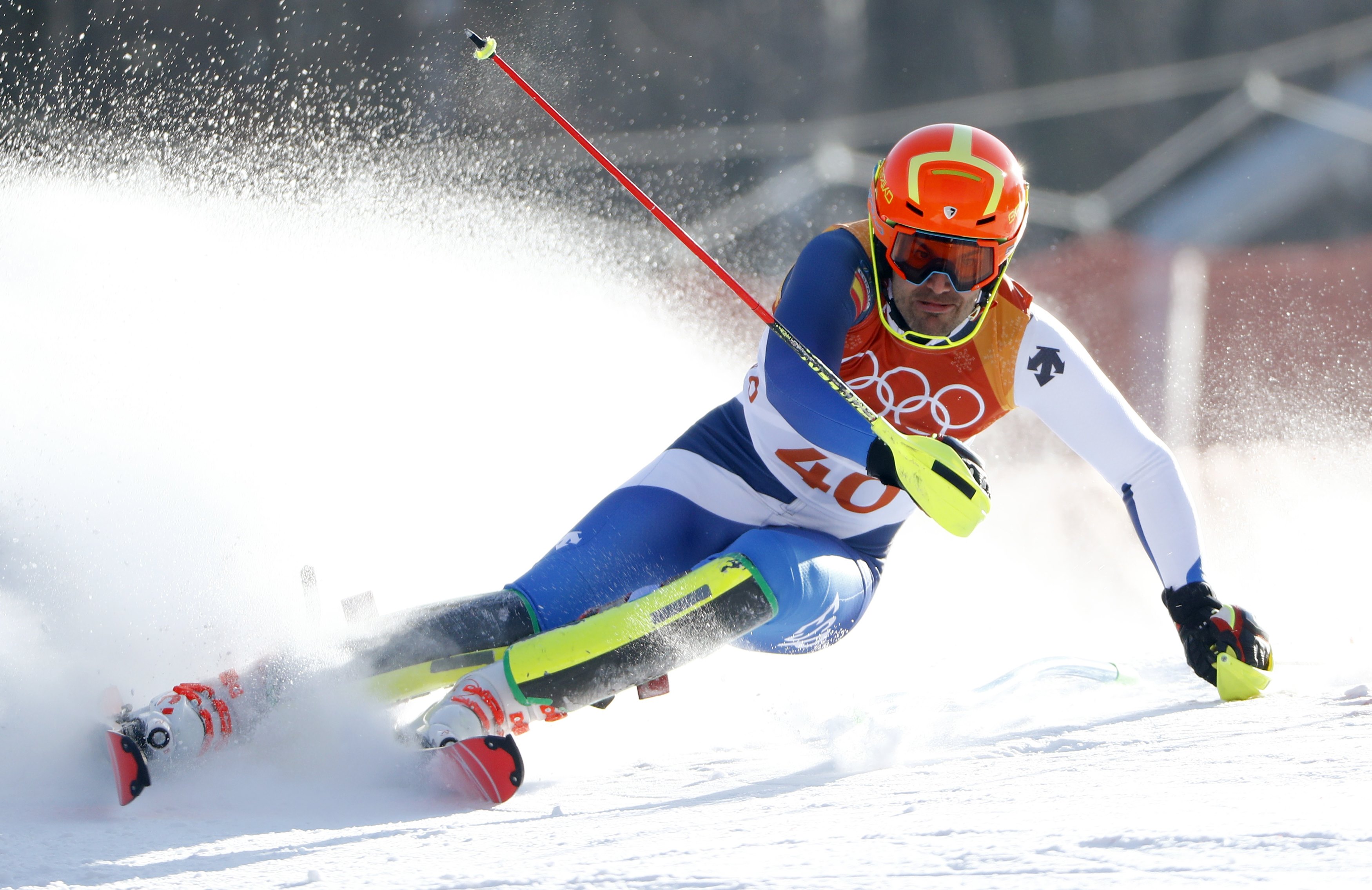 Quim Salarich competing in the Slalom (by Reuters)