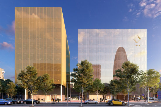 Computer image of future Amazon offices in Barcelona (by Amazon)