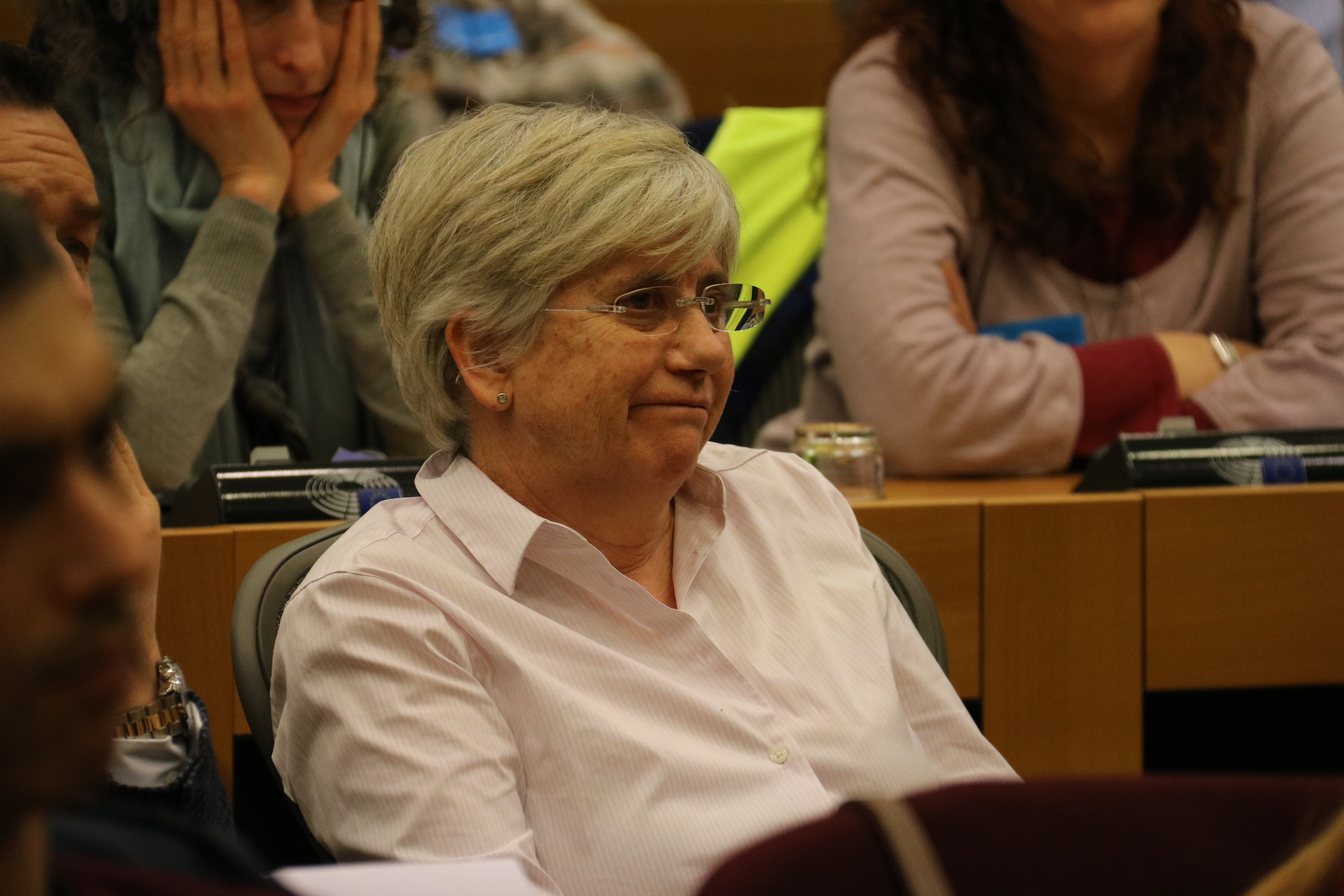 Deposed Catalan minister Clara Ponsatí at the European Parliament on February 1 2018 (by Laura Pous)