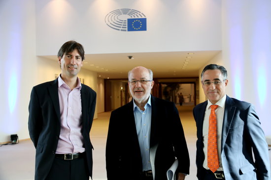 Catalan MEPs Jordi Solé, Josep Maria Terricabras and Ramon Tremosa