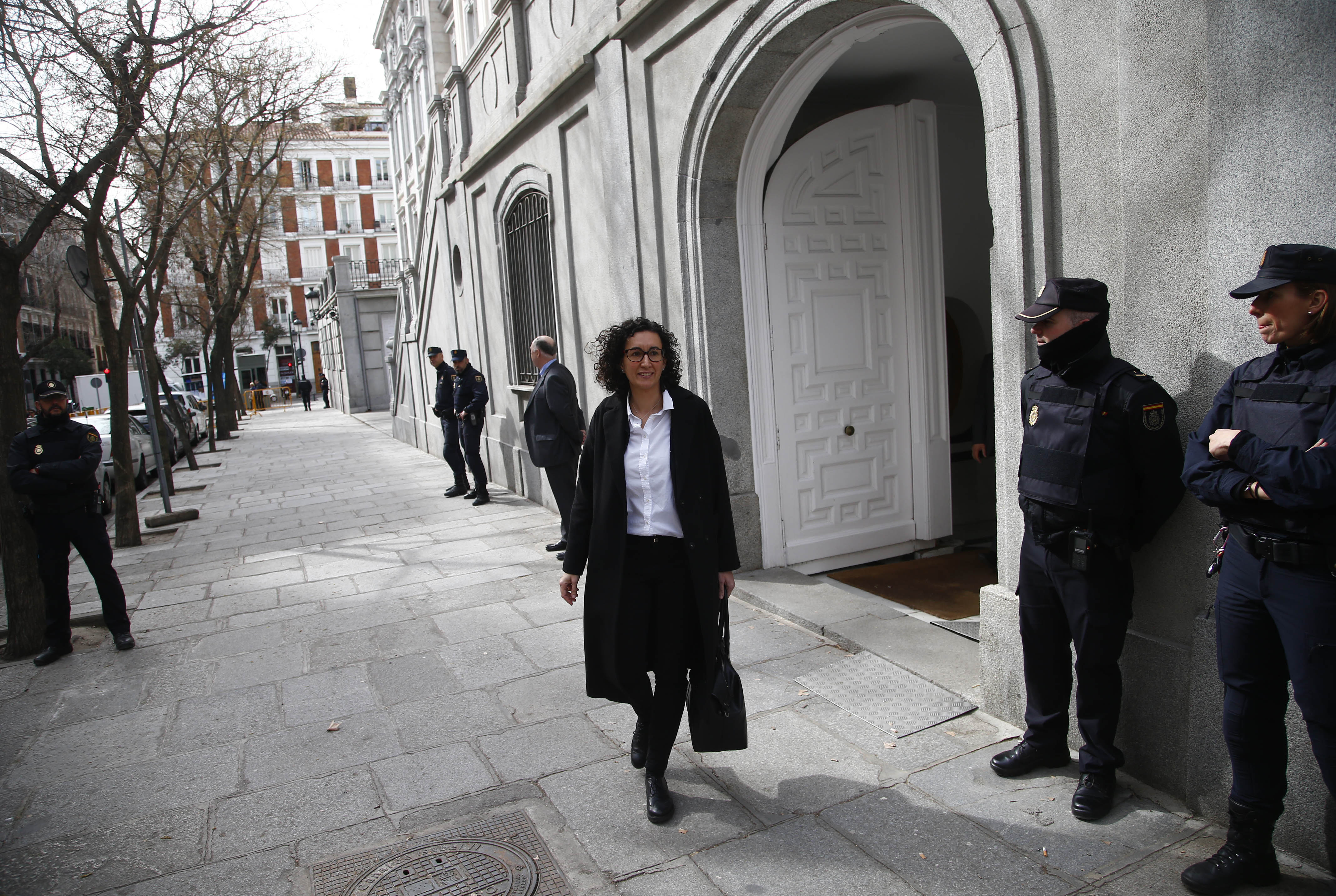 Esquerra Republicana's leader Marta Rovira after her hearing at the Supreme Court (by Javier Barbancho)