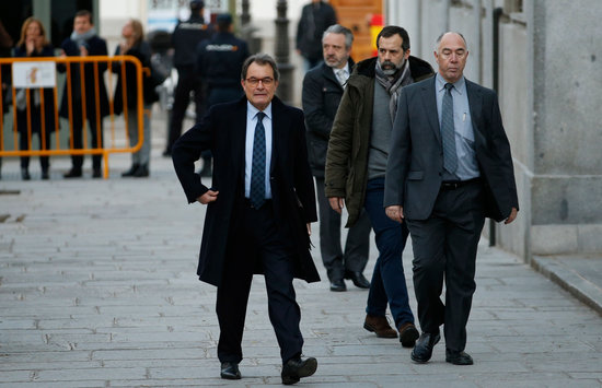 Former president of Catalonia Artur Mas arrives in court on Tuesday (by Javier Barbancho)