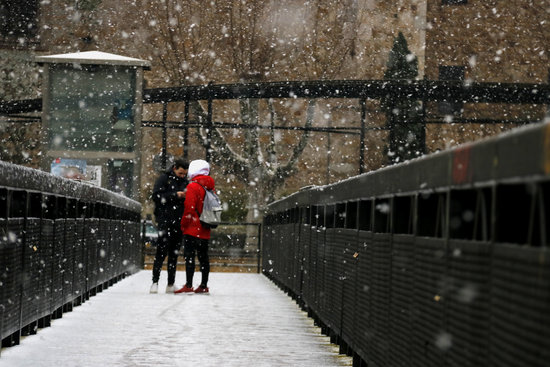 Snow falls in Tordera in 2018 (by Jordi Pujolar)