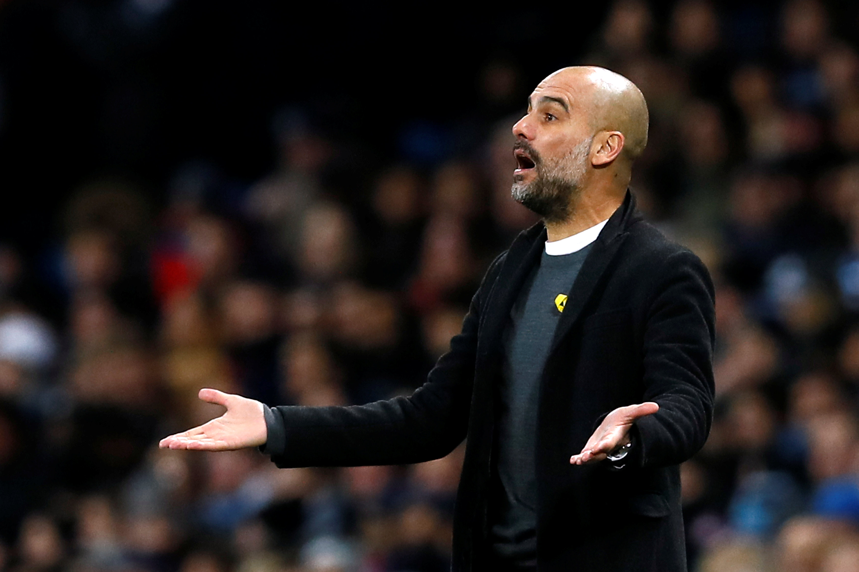 Manchester City manager Pep Guardiola during Champion's League game vs FC Basel in March (by Reuters)