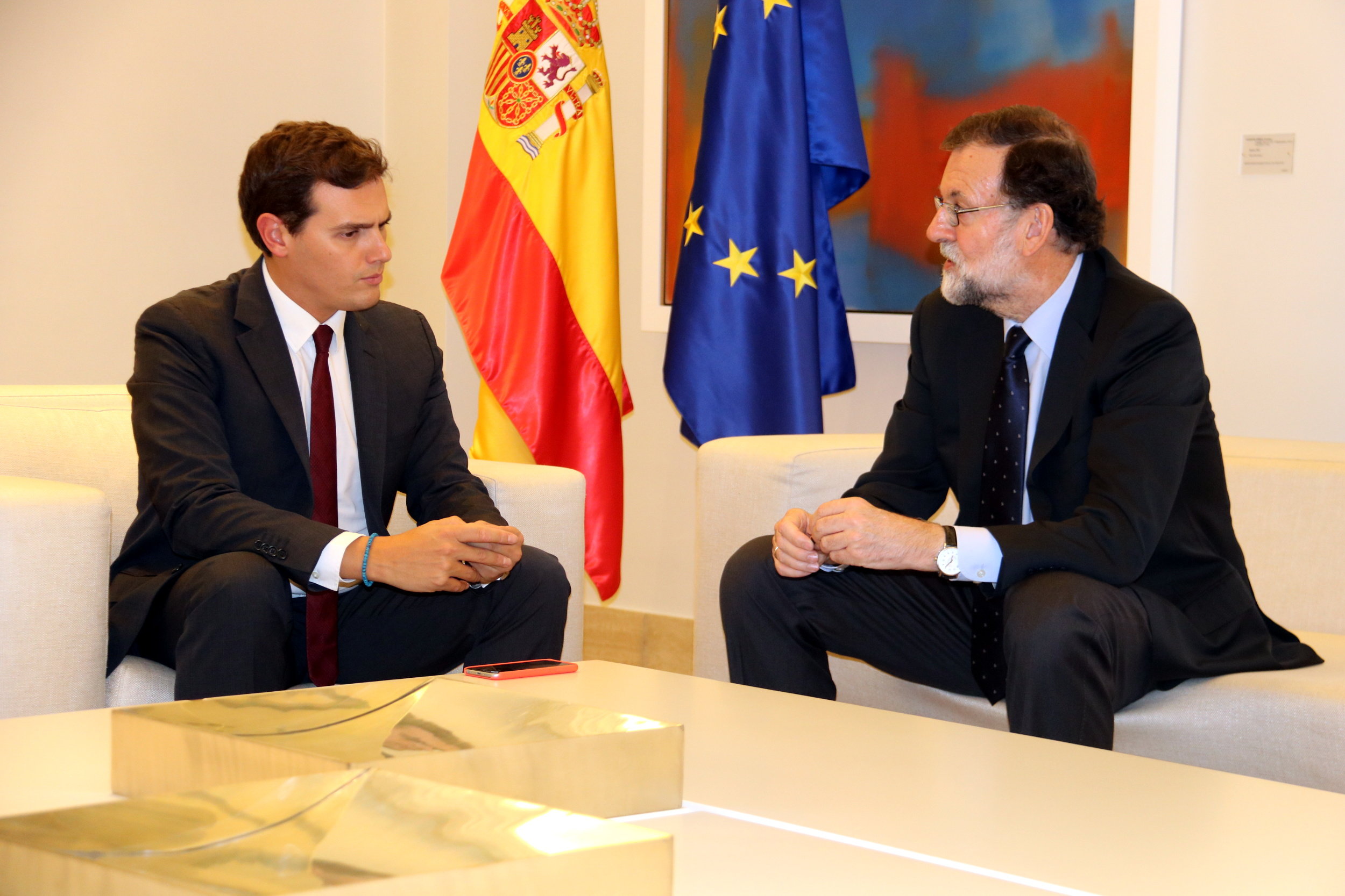 Spanish president  meeting with Ciutadans leader Albert Rivera (by  ACN)