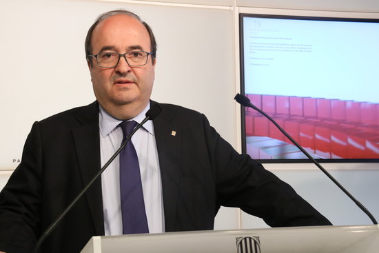 Catalan Socialists leader, Miquel Iceta, at Parliament on Thursday (by ACN)