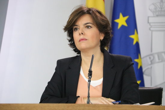 Spanish vice-president Soraya Sáenz de Santamaría on December 7 2017 (by Tània Tàpia)