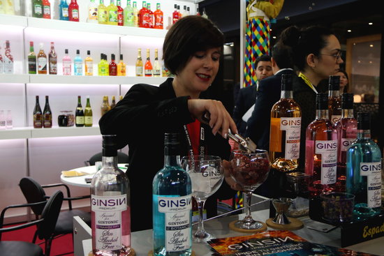 Non-alcoholic gin on display at Hostelco and Alimentaria fair (by ACN)