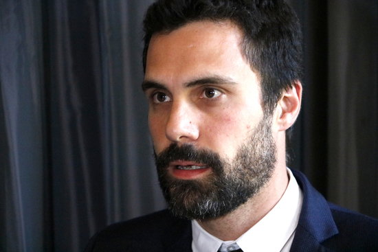Roger Torrent at meeting with Geneva mayor (by ACN)