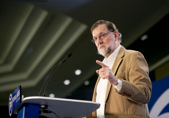 Mariano Rajoy at a party event on April 21, 2018 (by People's Party)