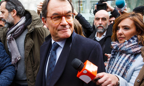 Former Catalan president Artur Mas leaving the Spanish Supreme Court in February this year (by ACN)