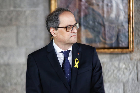 The Catalan president, Quim Torra, during his inauguration on May 18, 2018 (by Marc Rovira)