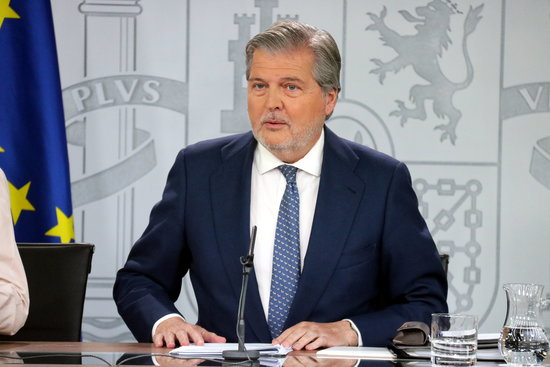 The Spanish government spokesman, Íñigo Méndez de Vigo, after the cabinet meeting on May 18, 2018 (by Tània Tàpia)