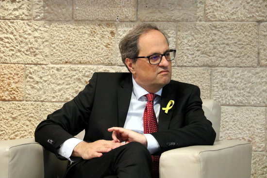 Catalan president Quim Torra on Tuesday (by ACN)