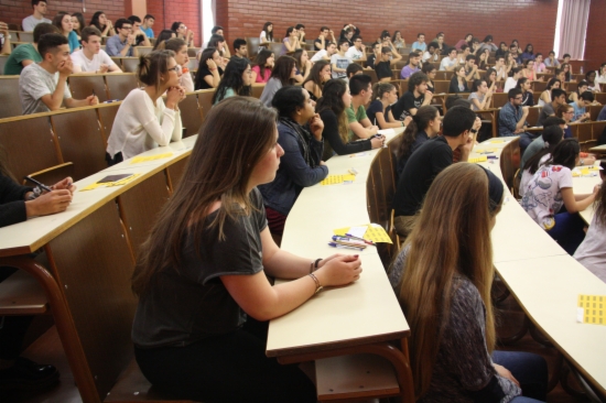 Students at a lecture in the Biology faculty of the University of Barcelona (by ACN)
