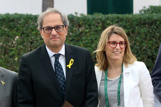 Catalan president Quim Torra with Elsa Artadi (by ACN)