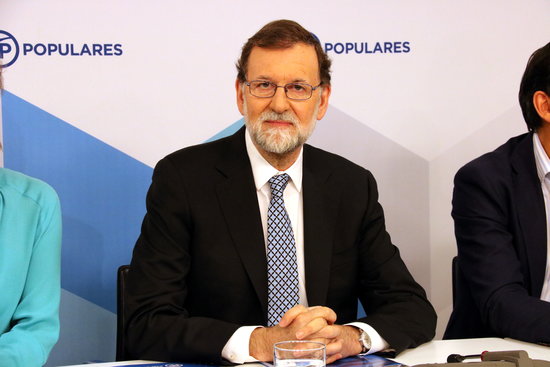 Former Spanish president Mariano Rajoy on day of resignation as People's Party leader (by ACN)