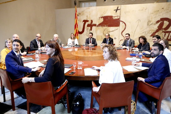 The Catalan cabinet during the meeting on June 7 (by ACN)