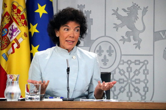 Spanish government spokeswoman Isabel Celáa on Friday (by ACN)