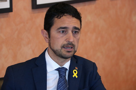 The minister for territory and sustainability Damià Calvet during an interview with ACN on June 8 2018 (by Andrea Zamorano)