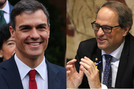 Pedro Sánchez and Quim Torra (by ACN)