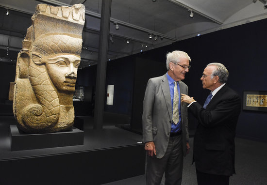 Isidre Fainé, the president of La Caixa Foundation (right), and Sir Richard Lambert, chairman of the British Museum (by Aina Martí)