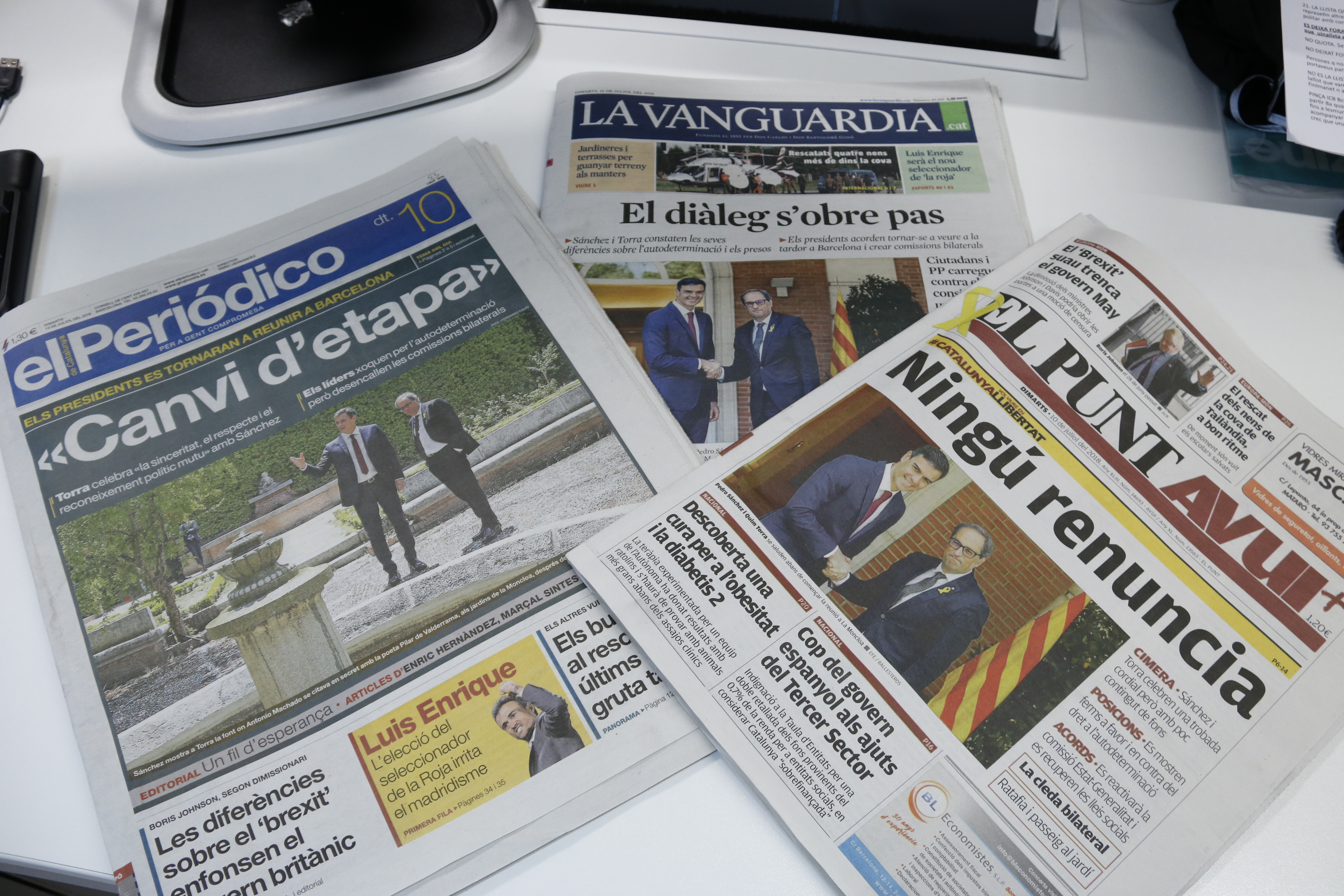 Newspapers react to presidents' meeting (by Guifré Jordan)