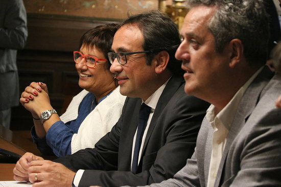 Former ministers Dolors Bassa, Josep Rull and Joaquim Forn (by ACN)