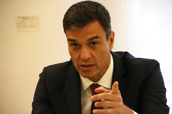 The Spanish president, Pedro Sánchez, during his meeting with Quim Torra on July 9, 2018 (by Rafa Garrido)