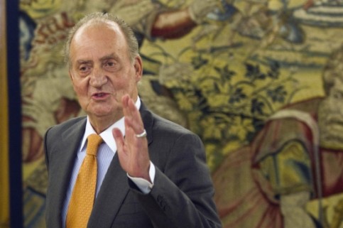 Former Spanish king Juan Carlos I at the Zarzuela palace (REUTERS)
