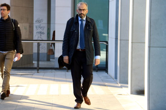 Judge Pablo Llarena's lawyer in Belgium, Hakim Boularbah, on September 25, 2018 (by Natàlia Segura)