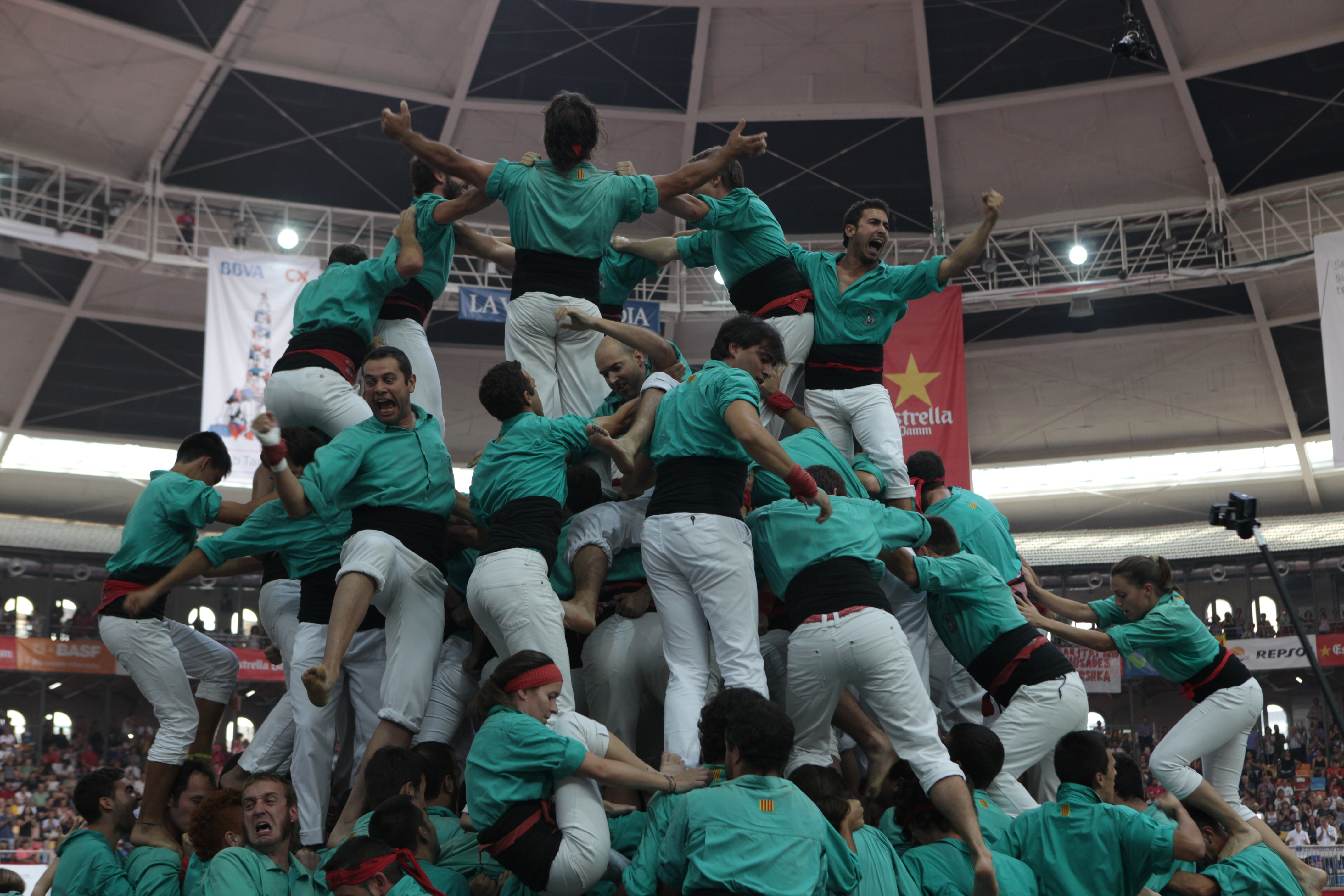The Castellers de Vilafranca in the 2016 edition of the Tarragona Human Tower Competition (by Violeta Gomà)