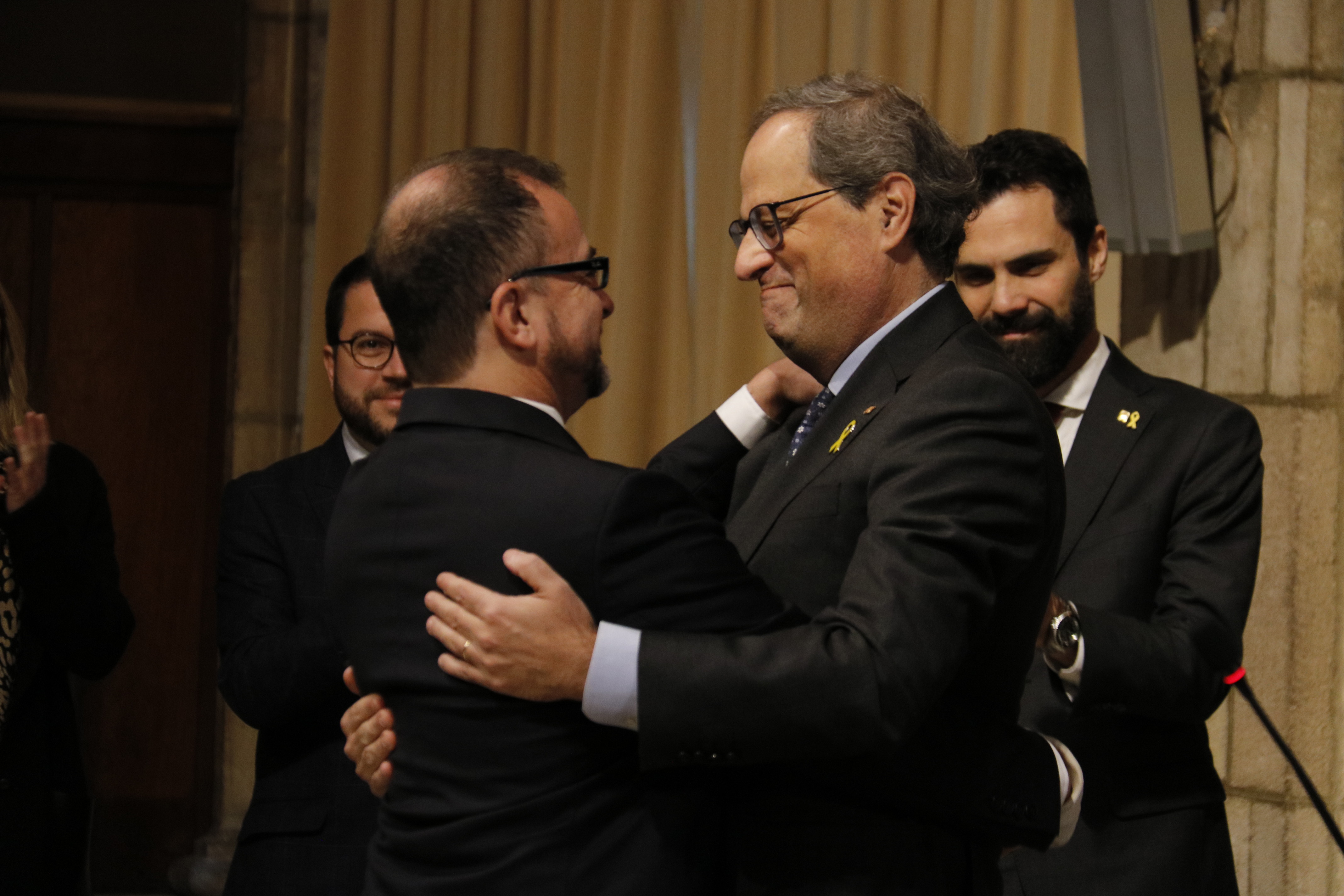 The new Foreign affairs minister, Alfred Bosch, with Catalan president Quim Torra (by Marc Bleda, ACN)