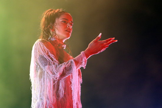 Rosalía performs at Sónar on June 15 2018 (by Pere Francesch)