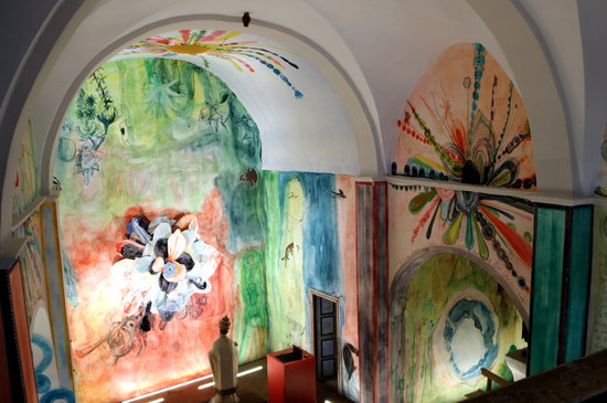 The paintings by Moix in the Saurí church, in the Catalan Pyrenees (by Marta Lluvich, ACN)
