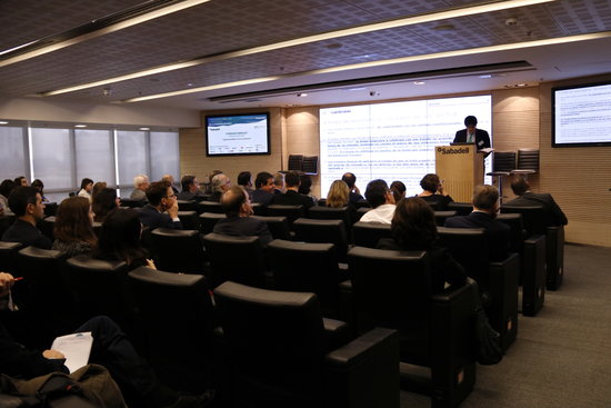 Image of the presentation of a report on British investments in Catalonia on November 15, 2018 (by Guifré Jordan)