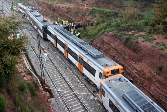 Train derails in central Catalonia (by ACN)