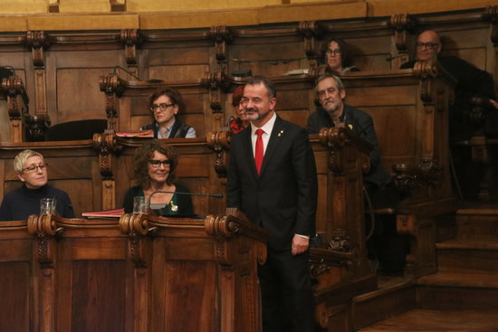 Catalonia's foreign minister Alfred Bosch in Barcelona's town council (by Pol Solà)