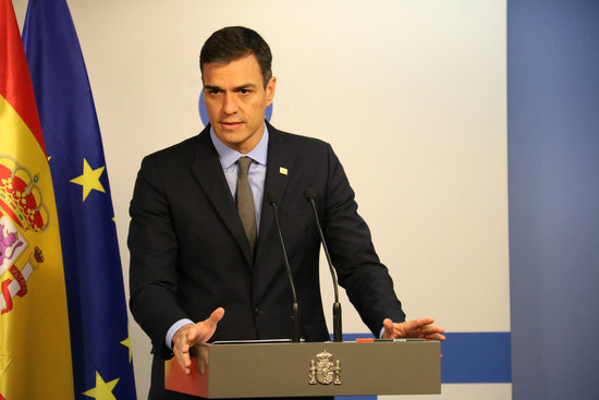 The Spanish president, Pedro Sánchez, on November 25 in Brussels (by Natàlia Segura)