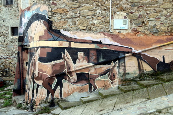 One of the murals in Arcalís, in the Catalan Pyrenees, in November 2018 (by Marta Lluvich)