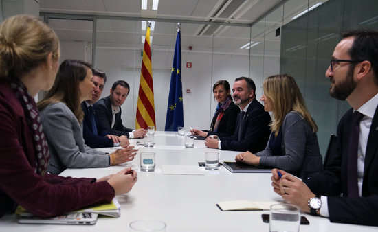 The Catalan foreign minister, Alfred Bosch, in a meeting with delegates abroad in Brussels on November 28, 2018 (by Blanca Blay)
