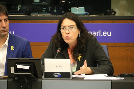 Diana Riba in the European Parliament (by Laura Pous)