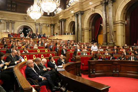 Image of a Catalan parliament plenary session in November 2018 (by Guillem Roset)