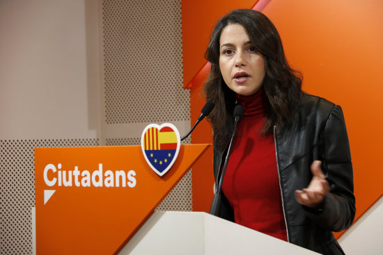 The leader of opposition and Ciutadans leader in Catalonia, Inés Arrimadas, on December 9, 2018 (by Guillem Roset)